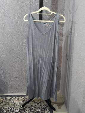Felina Grey Sleeveless V-Neck Nightgown